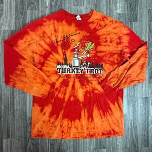 Dan Gibbons Turkey Trot Tie Dye Long Sleeve Shirt Large Alstyle #30 Hockey Tee
